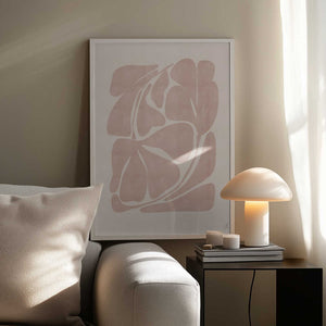 Tablou înramat „Beige Abstract Shapes” de Anne-Marie Volfova