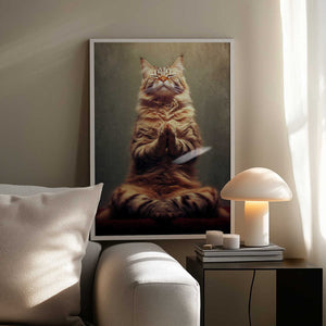 Tablou înramat „Cat yoga 3” de Justyna Jaszke