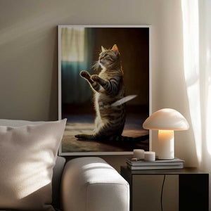 Tablou înramat „Cat yoga 6” de Justyna Jaszke