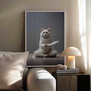 Tablou înramat „Cat yoga 7” de Justyna Jaszke