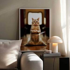 Tablou înramat „Cat yoga 12” de Justyna Jaszke