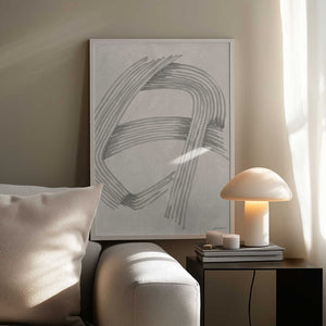 Tablou înramat „Abstract Grey Intersections 02” de Lucrecia Caporale
