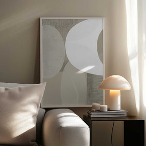 Tablou înramat „Black White Neutral Shapes 1” de cartissi