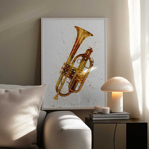 Tablou înramat „Cornet Abstract Watercolor” de Michael Tompsett