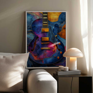 Tablou înramat „Music Guitar 2” de Justyna Jaszke