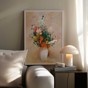 Tablou înramat „Vase of Flowers” de Odilon Redon