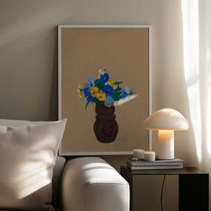 Tablou înramat „Pansies” de Odilon Redon