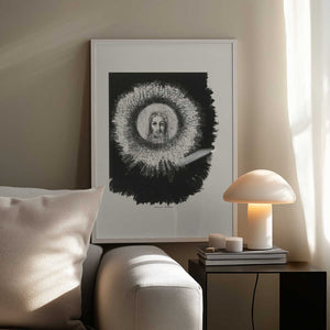 Tablou înramat „And the Face of Christ Shone In the Disk of the Sun” de Odilon Redon