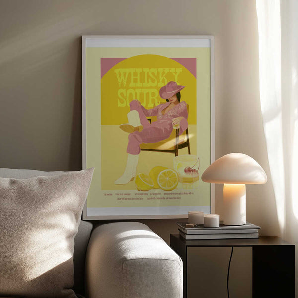 Tablou înramat „Jlr Whiskysour Pink Copy” de Jenny Liz Rome