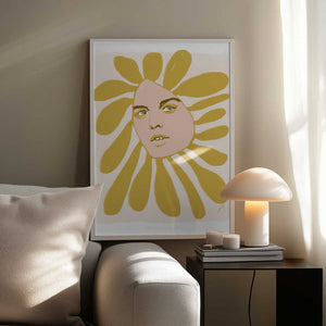 Tablou înramat „Jlr Flowerhead1 Copy 2” de Jenny Liz Rome