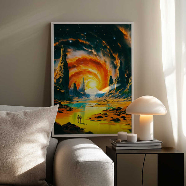 Tablou înramat „Romantic Space Walk” de Taudalpoi