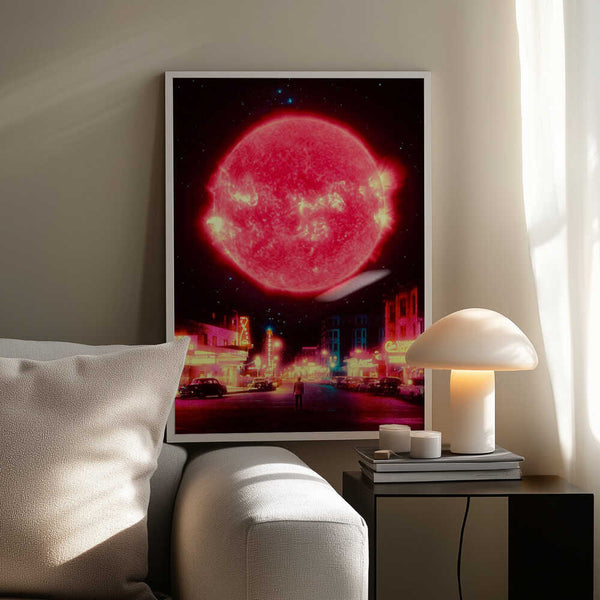 Tablou înramat „Neon Nightfall” de Taudalpoi