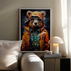 Tablou înramat „Bear Watercolor Animal Art (3)” de Justyna Jaszke