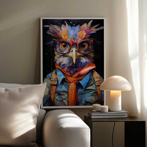 Tablou înramat „Bird Watercolor Animal Art (1)” de Justyna Jaszke