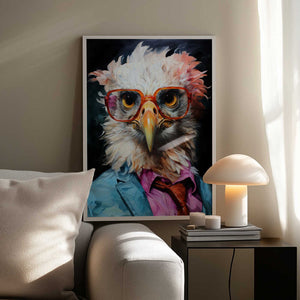 Tablou înramat „Dove Watercolor Animal Art” de Justyna Jaszke