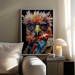 Tablou înramat „Eagle Watercolor Animal Art (2)” de Justyna Jaszke