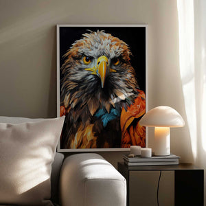 Tablou înramat „Eagle Watercolor Animal Art (3)” de Justyna Jaszke
