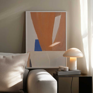 Tablou înramat „Warm Earth Tones And Bold Geometric Shapes” de Little Dean