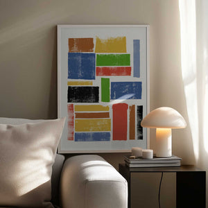 Tablou înramat „Color Block Harmony” de THE MIUUS STUDIO