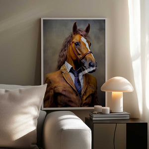 Tablou înramat „Elegant Horse Animal Art” de Justyna Jaszke