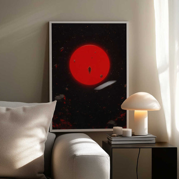 Tablou înramat „Red Moon” de Taudalpoi