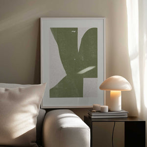 Tablou înramat „Green Abstract Form” de THE MIUUS STUDIO
