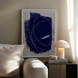 Tablou înramat „Blue Strokes 5” de Mareike Böhmer