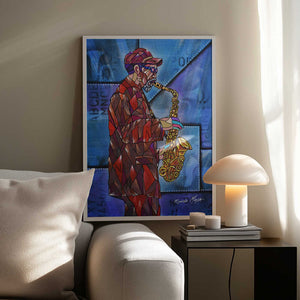 Tablou înramat „Sax man” de Ricardo Maya