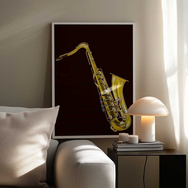 Tablou înramat „Golden Saxophone” de Nicholas