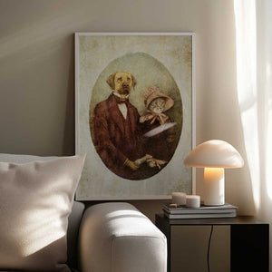 Tablou înramat „Victorian-style Portrait Couple” de Mike Koubou