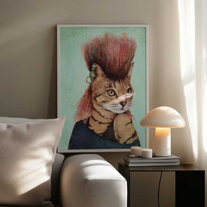 Tablou înramat „Stylish Tabby Cat” de Mike Koubou