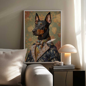 Tablou înramat „The Distinguished Doberman” de SHANDU
