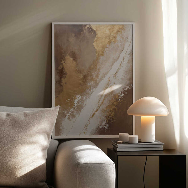 Tablou înramat „Earthy Tones With Gold Accents” de Alpenglow Workshop