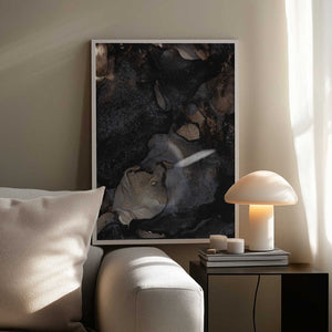 Tablou înramat „Swirling Dark and Earthy Tones” de uplusmestudio