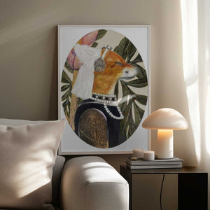 Tablou înramat „Fox Dressed In Renaissance Attire” de Karenina Fabrizzi