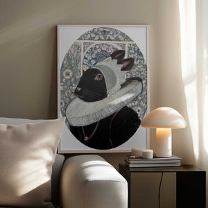 Tablou înramat „Regal Rabbit Portrait” de Karenina Fabrizzi