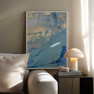 Tablou înramat „Golden Wavescape” de Julia Contacessi