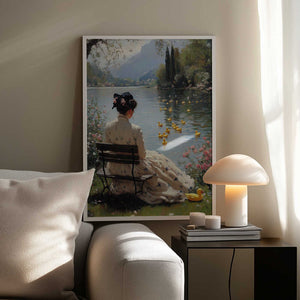 Tablou înramat „Tranquil Waterside” de Dikhotomy