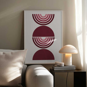 Tablou înramat „Red Symmetry Layers” de Vitor Costa