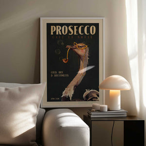 Tablou înramat „Elegant Ostrich Café” de The Whiskey Ginger