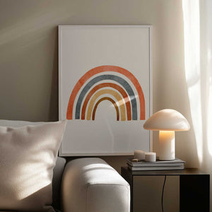 Tablou înramat „Muted Rainbow Curve” de City Art
