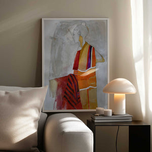 Tablou înramat „Woman in Red” de Doris Schmitz