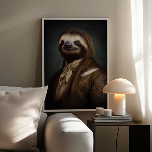 Tablou înramat „Sloth Portrait” de Andreas Magnusson