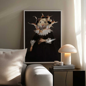 Tablou înramat „Portrait of a Young Hamster” de Marja van den Hurk