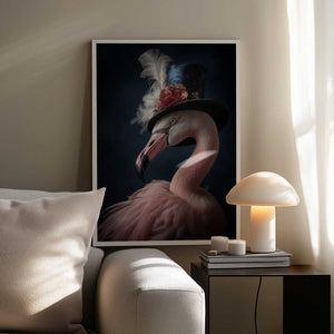 Tablou înramat „Flamingo Portrait” de Andreas Magnusson