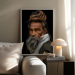 Tablou înramat „Portrait of a Sadhu...” de Rakesh J.V