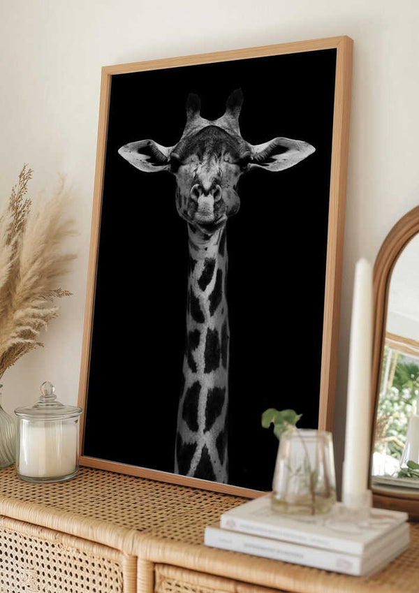 Tablou înramat „Giraffe Portrait” de WildPhotoArt