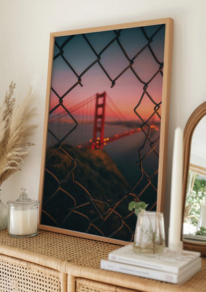 Tablou înramat „Golden Gate Caged” de David George