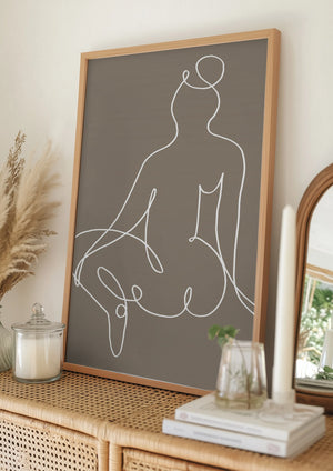 Tablou înramat „Sitting Down 02” de Pictufy Studio II