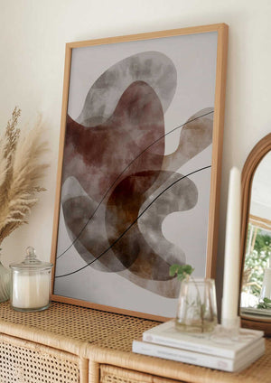 Tablou înramat „Red Seaweed” de Pictufy Studio II